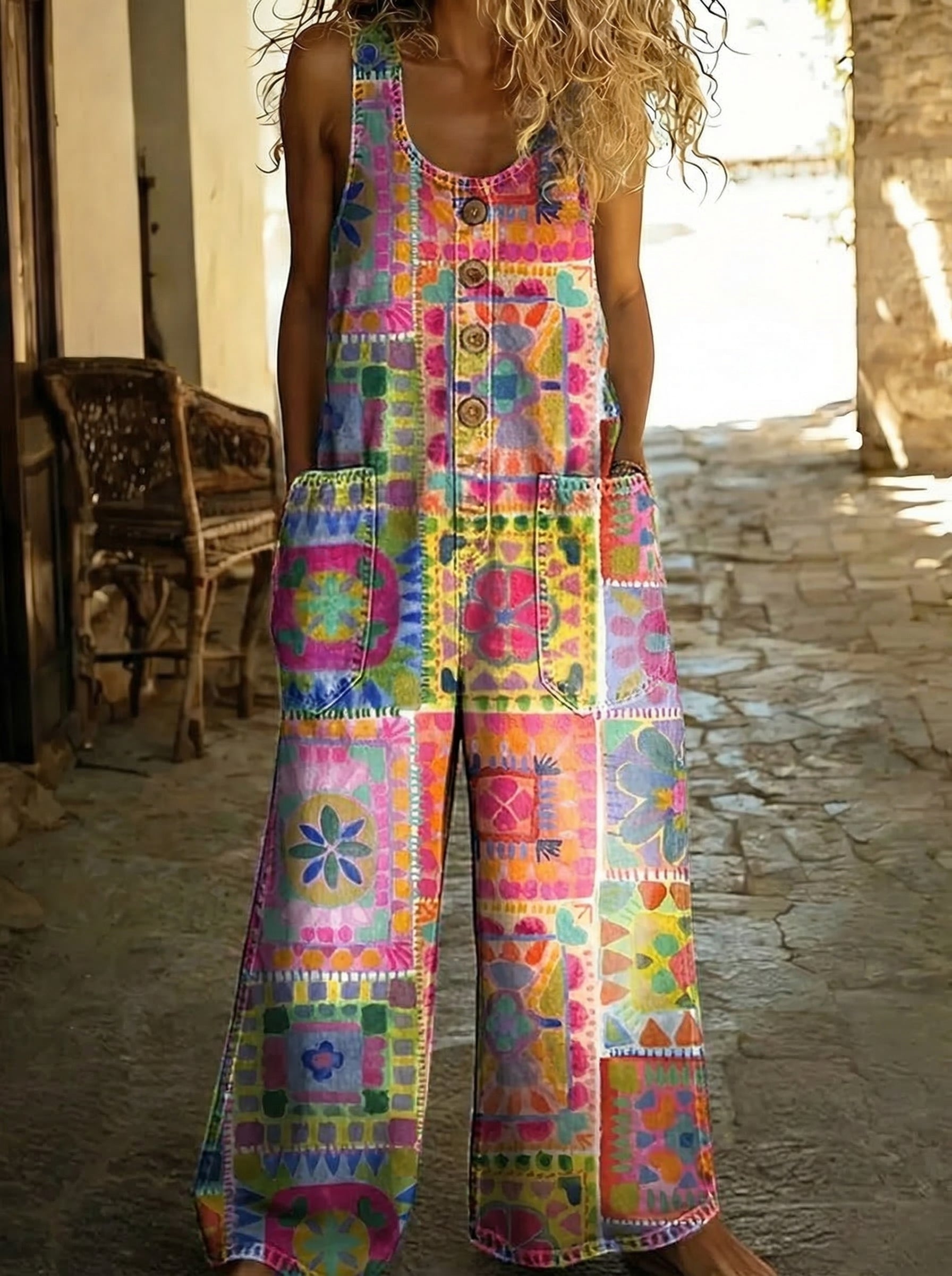 Rose Patchwork Multicolore / S