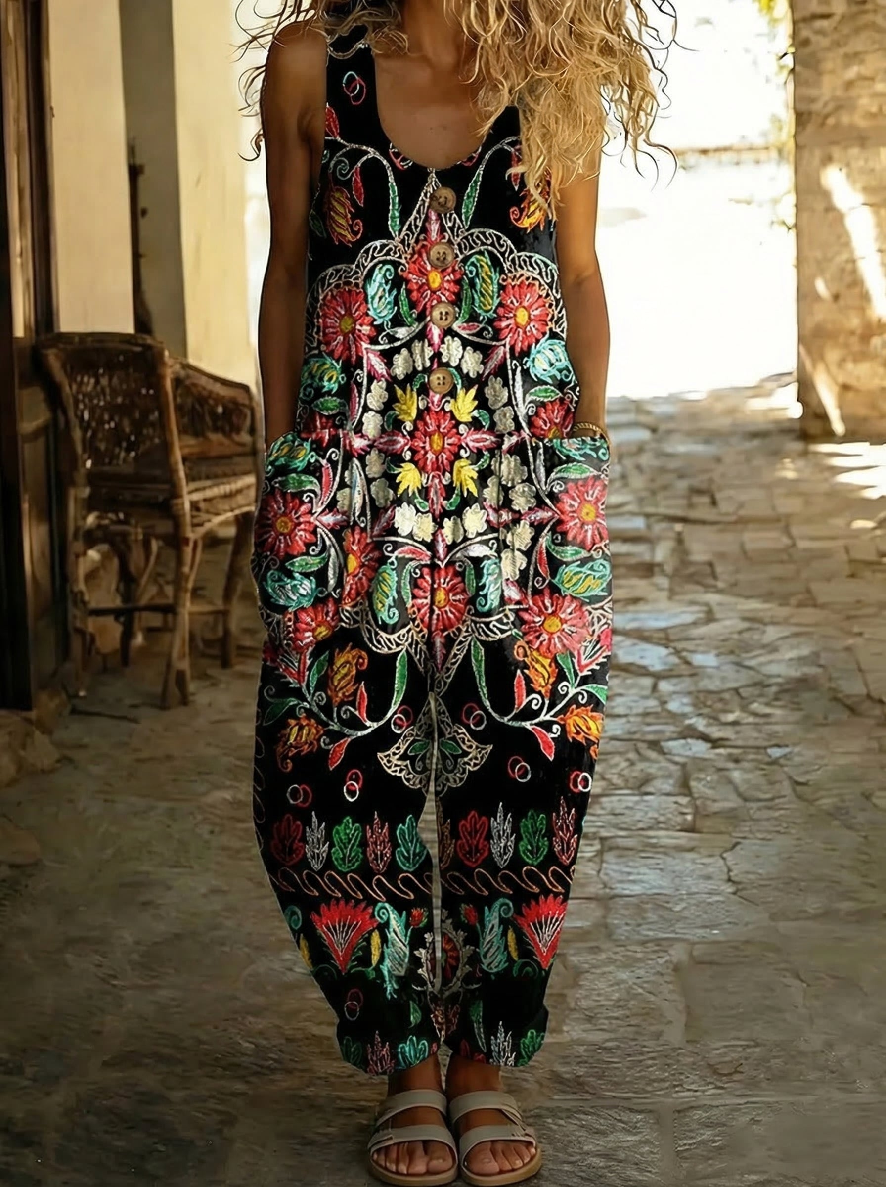 Noir Floral Brodé / S
