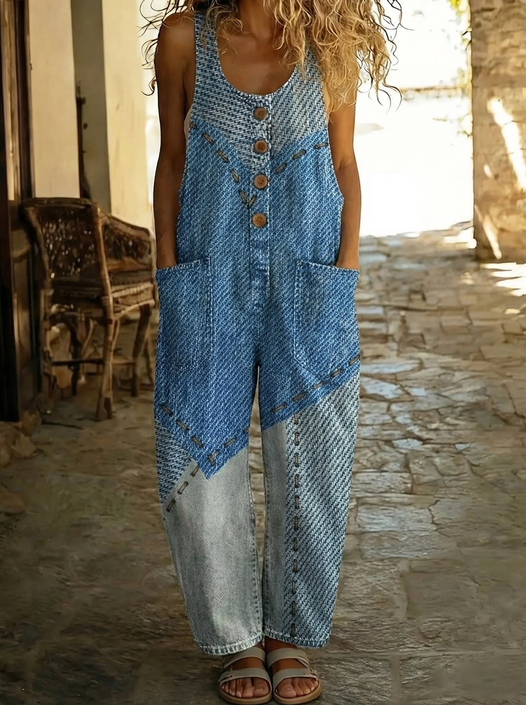 Bleu Denim Bicolore / S